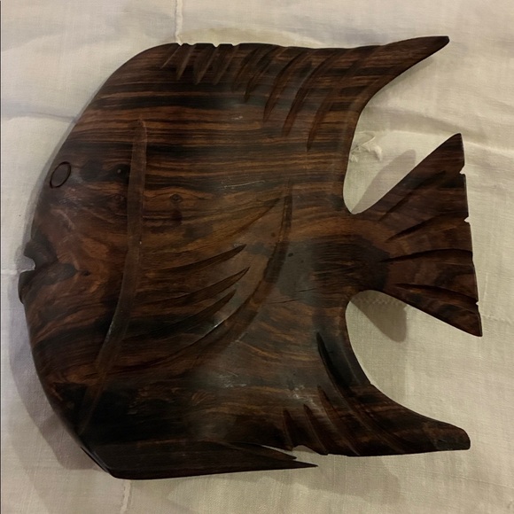 Wooden Angel Fish Decor BIG Statement for Book Shelf or Stand Alone Accent Decor - Picture 6 of 13
